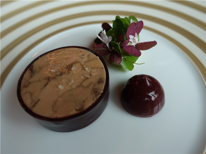 duck liver ballotine with damson
